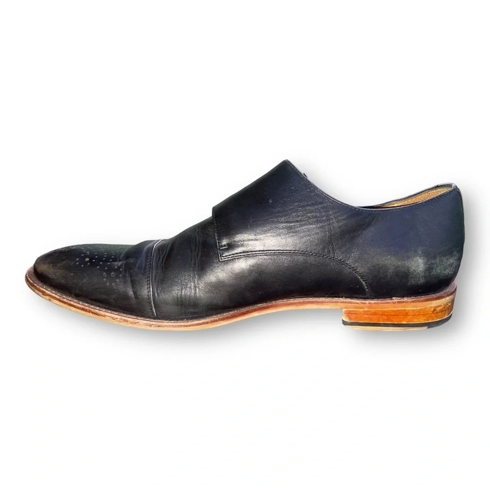 🖤 Warfield & Grand Double Monk Strap Shoes | Men’s Size 12 | Black Leather Dress